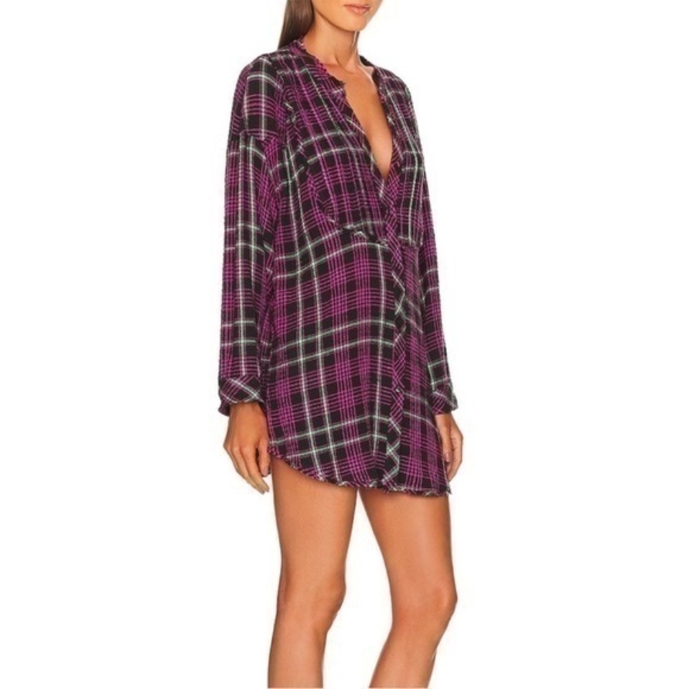 Free People Intimately NWOT plaid about you flannel SIZE XS